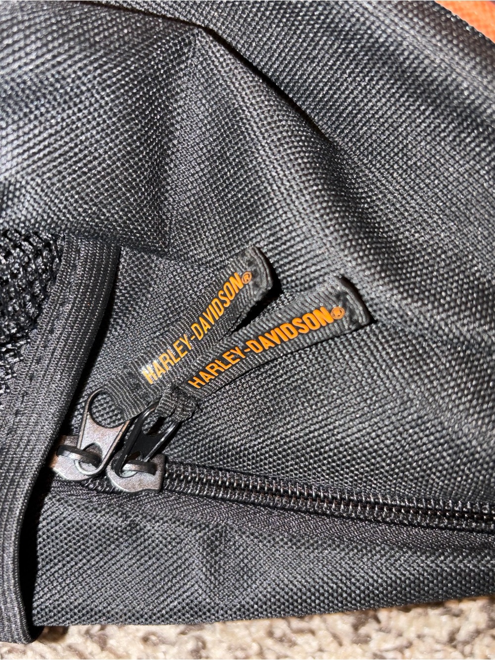 Harley-Davidson Black & Gray Backpack with Orange Piping - Picture 4 of 7